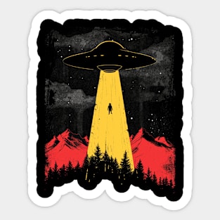 area 51, aliens, resident alien, abduction, alien invasion, ufo, sci fi, extraterrestrial, space, roswell, flying saucer, ufos Sticker